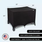 Telo oscurante per box traspirante ed elastico - Nero