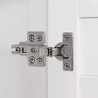 Mobile Contenitore e Organizzatore a Due Ante Brookfield per Bagno e Lavanderia con Ripiani Regolabili - Bianco