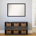 Specchio da parete stretto nero Avon, 40" x 29", senza smussature