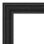 Specchio a figura intera stretto da porta non smussato, nero, motivo relitto, 45,7 x 132 cm