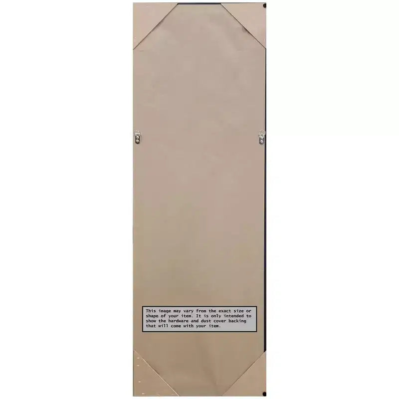 Specchio a figura intera stretto da porta non smussato, nero, motivo relitto, 45,7 x 132 cm