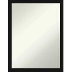 20" x 26" Non-Beveled Avon Black Narrow Wall Mirror - Amanti Art