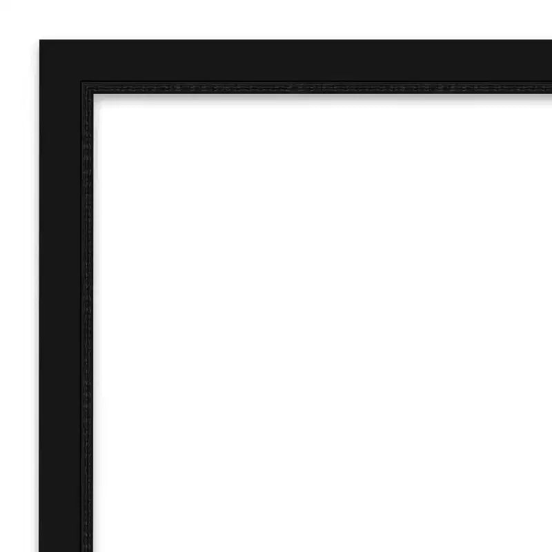 Specchio da parete stretto nero Avon non smussato da 50,8 cm x 66 cm