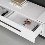 Mobile TV Moderno Allungabile Design Minimalista per Centro Intrattenimento Soggiorno