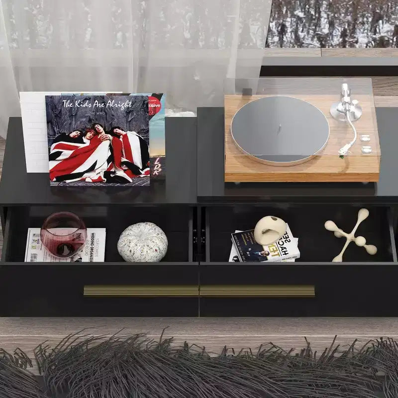 Mobile TV Moderno Allungabile Design Minimalista per Centro Intrattenimento Soggiorno