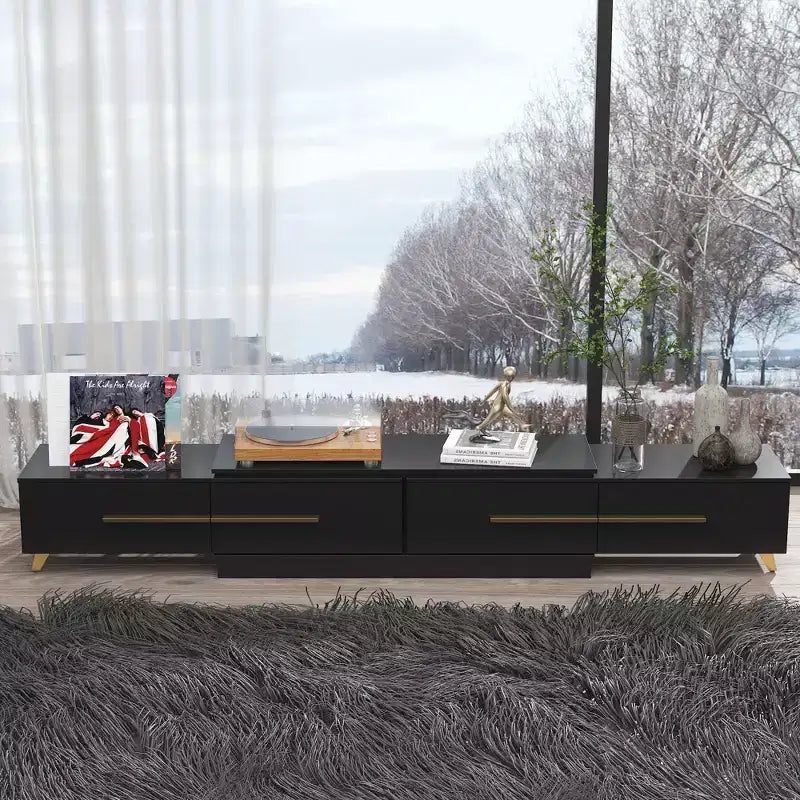 Mobile TV Moderno Allungabile Design Minimalista per Centro Intrattenimento Soggiorno