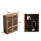 Credenza rustica moderna di metà secolo da 88,5 cm