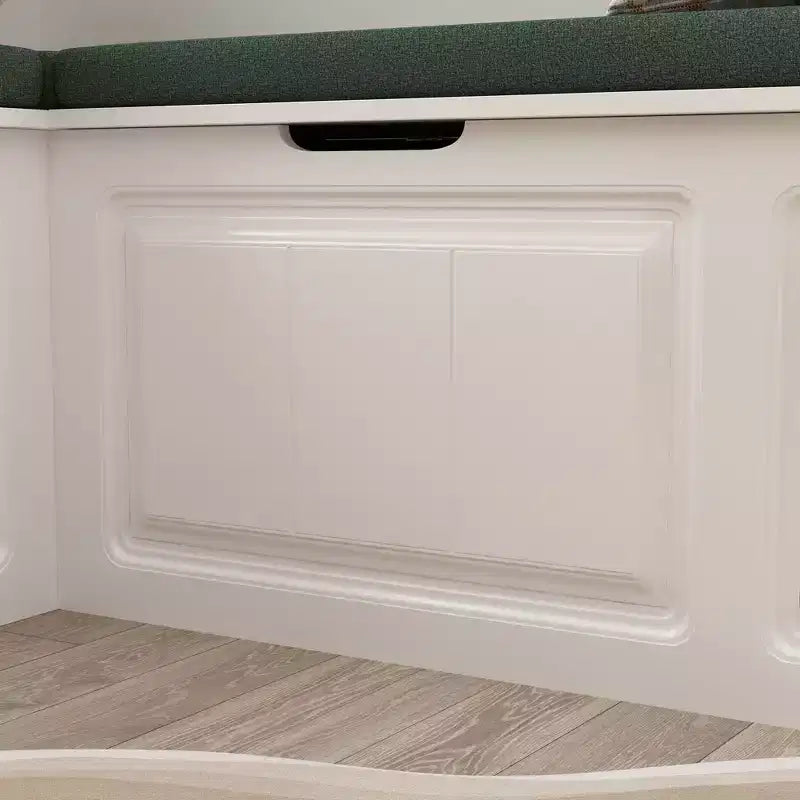 Panca Angolare a L Elegante e Pratica con Contenitore per Scarpe, per l'Organizzazione della Casa