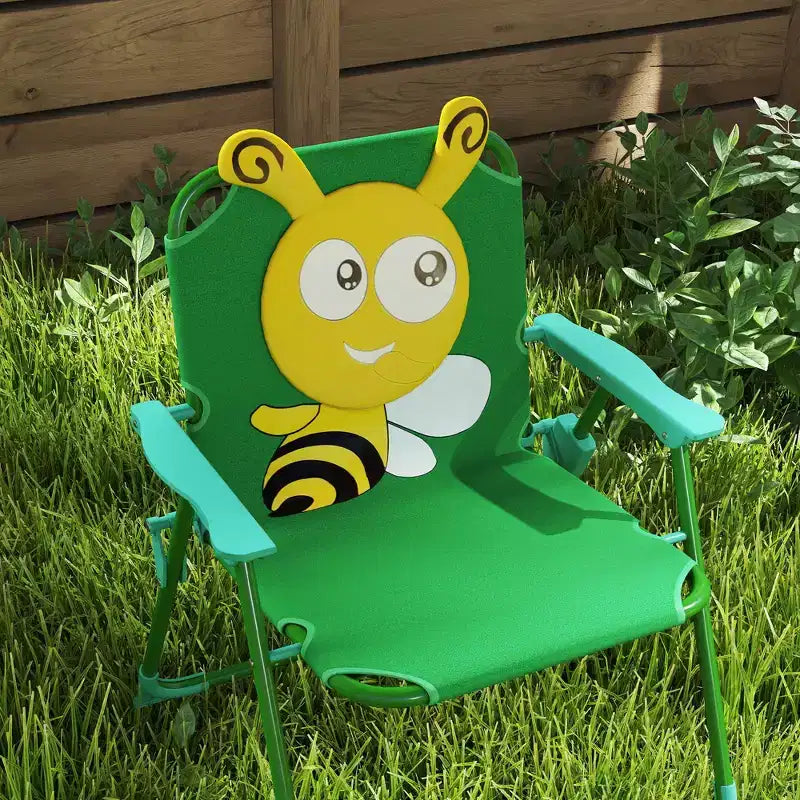 Set tavolo e sedie da picnic per bambini, tavolo per attività all'aperto con 2 sedie pieghevoli, ombrellone rimovibile, per giardino, cortile