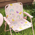 Set tavolo e sedie da picnic per bambini, tavolo per attività all'aperto con 2 sedie pieghevoli, ombrellone rimovibile, per giardino, cortile