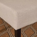 Sedie da pranzo eleganti rivestite in tessuto beige – Set di due pezzi abbinati