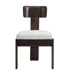 Sedie da pranzo Gaynor in ciniglia imbottite in legno di gomma stile Mid-Century Modern (set da 2)