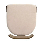 Sedie da pranzo Gaynor in ciniglia imbottite in legno di gomma stile Mid-Century Modern (set da 2)