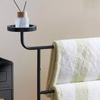 Poltrona reclinabile a dondolo girevole con funzione riscaldante e massaggiante - Recliner a dondolo a 360° con portabicchieri e tasca laterale - Divano singolo ergonomico, blu