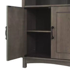 Mobiletto autoportante a 2 ante Russell con ripiano aperto, rovere sale