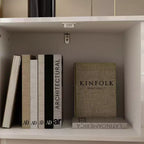 Mobile TV bianco lucido con angoli arrotondati - Console multimediale moderna per soggiorno