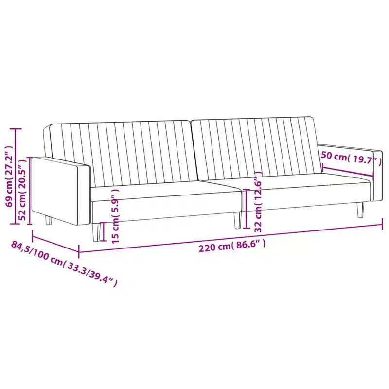 Divano letto a 2 posti in velluto grigio scuro - Divanetto/Letto singolo convertibile con struttura in legno per soggiorno, studio, ufficio domestico
