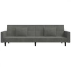 Divano letto a 2 posti in velluto grigio scuro - Divanetto/Letto singolo convertibile con struttura in legno per soggiorno, studio, ufficio domestico