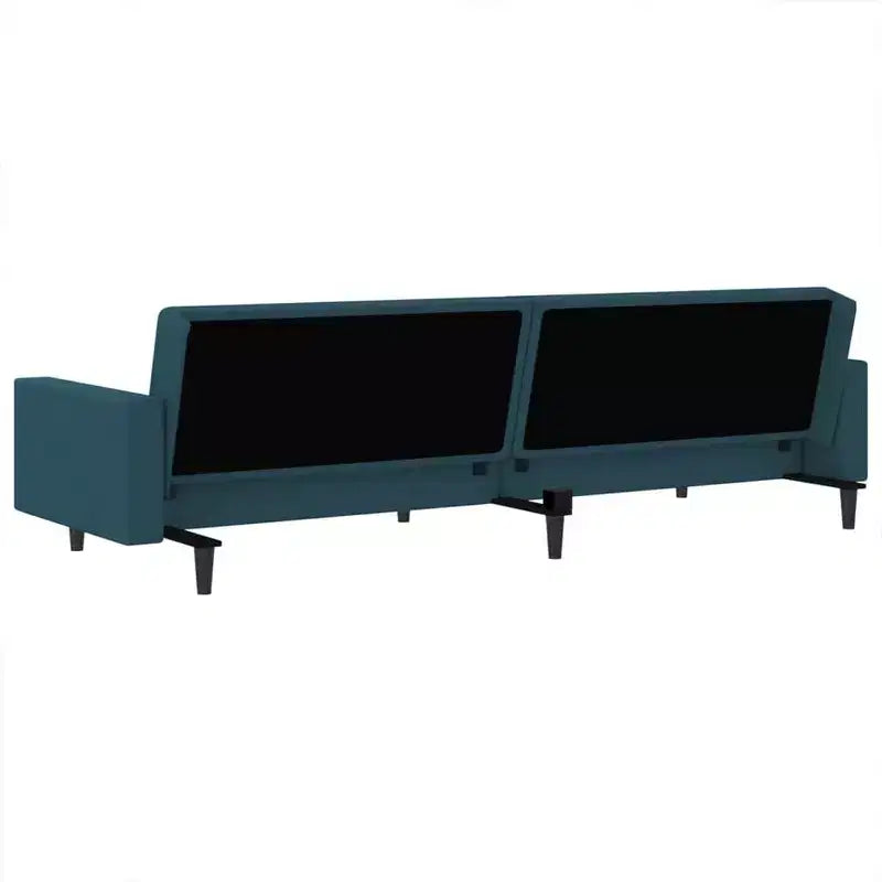 Divano letto a 2 posti in velluto grigio scuro - Divanetto/Letto singolo convertibile con struttura in legno per soggiorno, studio, ufficio domestico