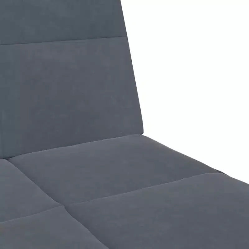 Divano Letto Velluto Grigio Scuro, Legno, Plastica Convertibile Standard