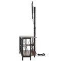 VEVOR 45 TV Stand with Mount for up to 75 in TVs, Entertainment Center with Power Outlet , Height Adjustable TV Console, Brown