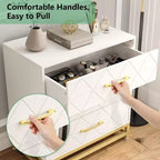 Cassettiera per camera da letto con 3 cassetti, cassettiera moderna, con cassetti ampi e maniglie in metallo, cassettiera in legno