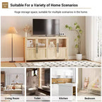 55.12 Grande Credenza a Buffet con Contenitore, Credenza a Buffet con Ante in Vetro