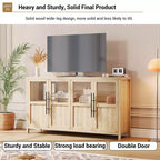 55.12 Grande Credenza a Buffet con Contenitore, Credenza a Buffet con Ante in Vetro
