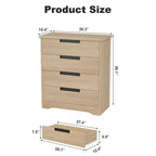 Cassettiera per camera da letto, Comodino a 3 cassetti con ampio spazio, Cassettiera piccola moderna da organizzazione Comodino per soggiorno, Cameretta
