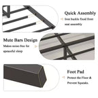Telaio letto a piattaforma in legno matrimoniale/queen/king size con testiera imbottita, 2 porte USB, ampio contenitore sotto il letto, silenzioso, non necessita di box spring, marrone