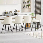 Sgabelli da Bar Moderni in Similpelle Imbottiti: Rotazione a 360°, Costruzione Robusta e Design Elegante