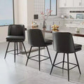 Sgabelli da Bar Moderni in Similpelle Imbottiti: Rotazione a 360°, Costruzione Robusta e Design Elegante