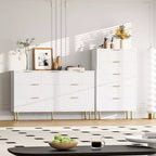 Comò per camera da letto, Comò a 5 cassetti con cassetti ampi, Cassettiera in legno, Comò moderno per soggiorno, cabina armadio, corridoio, ingresso