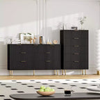 Comò per camera da letto, Comò a 5 cassetti con cassetti ampi, Cassettiera in legno, Comò moderno per soggiorno, cabina armadio, corridoio, ingresso