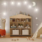 41 Organizer per giocattoli, Libreria e scaffale in legno a 9 cubi per bambini, Robusto armadietto per giocattoli per sala giochi, cameretta, stanza dei bambini