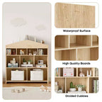 41 Organizer per giocattoli, Libreria e scaffale in legno a 9 cubi per bambini, Robusto armadietto per giocattoli per sala giochi, cameretta, stanza dei bambini