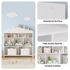 41 Organizer per giocattoli, Libreria e scaffale in legno a 9 cubi per bambini, Robusto armadietto per giocattoli per sala giochi, cameretta, stanza dei bambini