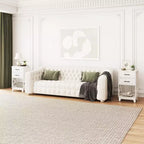 Comodino moderno bianco, Comodino alto, Tavolino da notte laterale