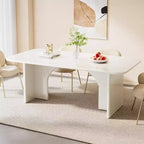 Tavolo da Pranzo Moderno Nero per 4-6 Persone, Tavolo da Cucina Rettangolare Grande da 63" con Gambe ad Arco, per Sala da Pranzo