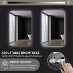 Specchio da Bagno Rettangolare Retroilluminato 24 x 36