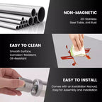 Tavolo da Lavoro in Acciaio Inox (con Ruote Bloccabili), Tavolo Utilità/Preparazione in Metallo a 2 Ripiani con Ripiano Inferiore Regolabile per Cucina Ristorante