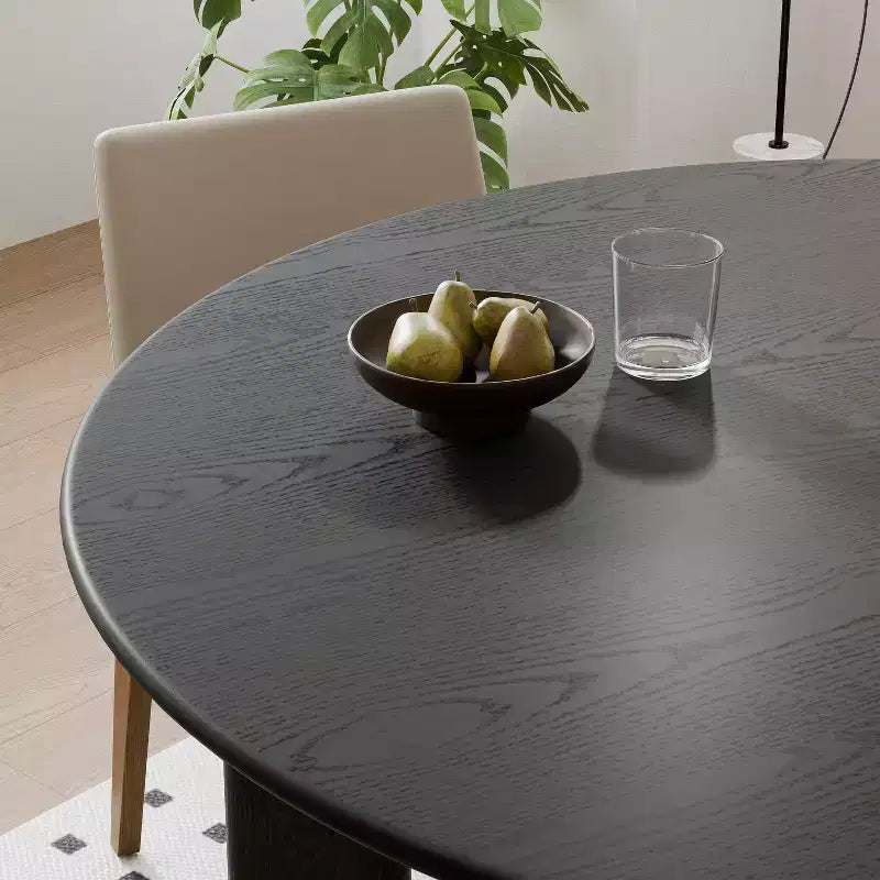 Tavolo da pranzo rotondo in legno da 45 pollici per 4 persone, tavolo da cucina e sala da pranzo moderno in stile rustico