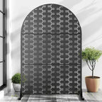 Divisorio Pieghevole Brick 01 Nero Arco Lamiera Zincata 72x47x16in Set da 3 Pezzi