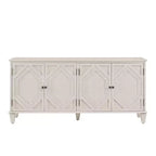 Credenza a buffet Mid Century, mobile credenza con 4 ante e 4 ripiani, mobile contenitore per soggiorno, ingresso, ufficio