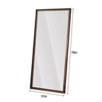 Specchio intero elegante 70*32 pollici con cornice in legno, specchio da terra 5mm con foro per appendere, specchio da parete per soggiorno, cabina armadio