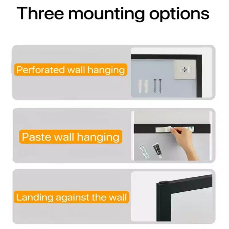 Specchio intero elegante 70*32 pollici con cornice in legno, specchio da terra 5mm con foro per appendere, specchio da parete per soggiorno, cabina armadio