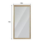 Specchio intero elegante 70*32 pollici con cornice in legno, specchio da terra 5mm con foro per appendere, specchio da parete per soggiorno, cabina armadio