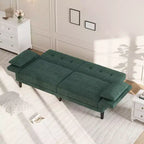 89 Moderno Divano Letto con 2 Cuscini, in ciniglia Imbottita, Divano Letto Futon con Schienale Regolabile, Divano Letto con Seduta Profonda per Soggiorno e Appartamento