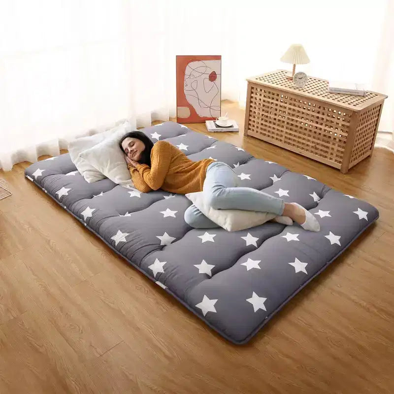 Materasso Futon Giapponese, Tappetino Tatami Portatile da Campeggio, Materassino per Bambini, Materasso Arrotolabile Pieghevole