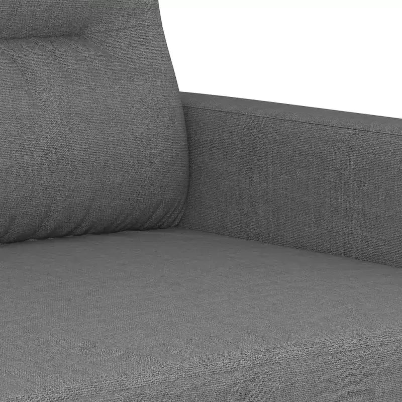 Divano a 3 posti Grigio Scuro Poliestere, Metallo, Textilene, Schiuma 3 Posti